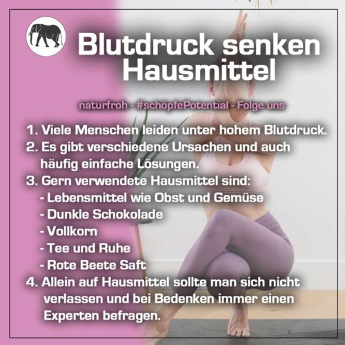 Blutdruck-senken-hausmittel Blutdruck senken Hausmittel