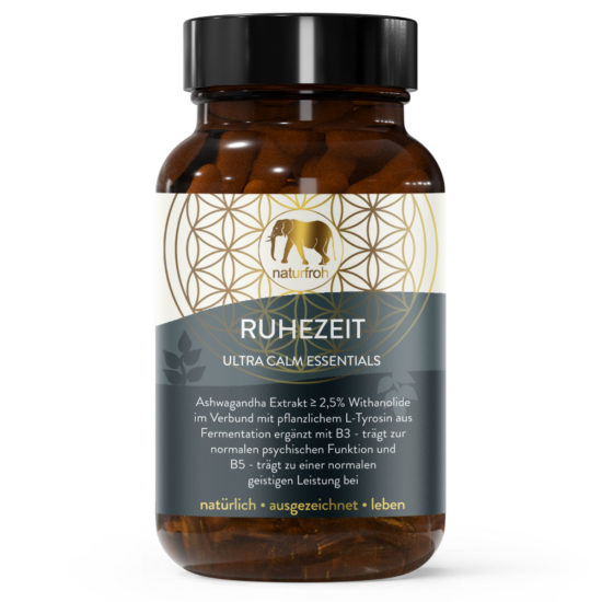 RUHEZEIT-Titelbild Ashwagandha L-Tyrosin Tryptophan